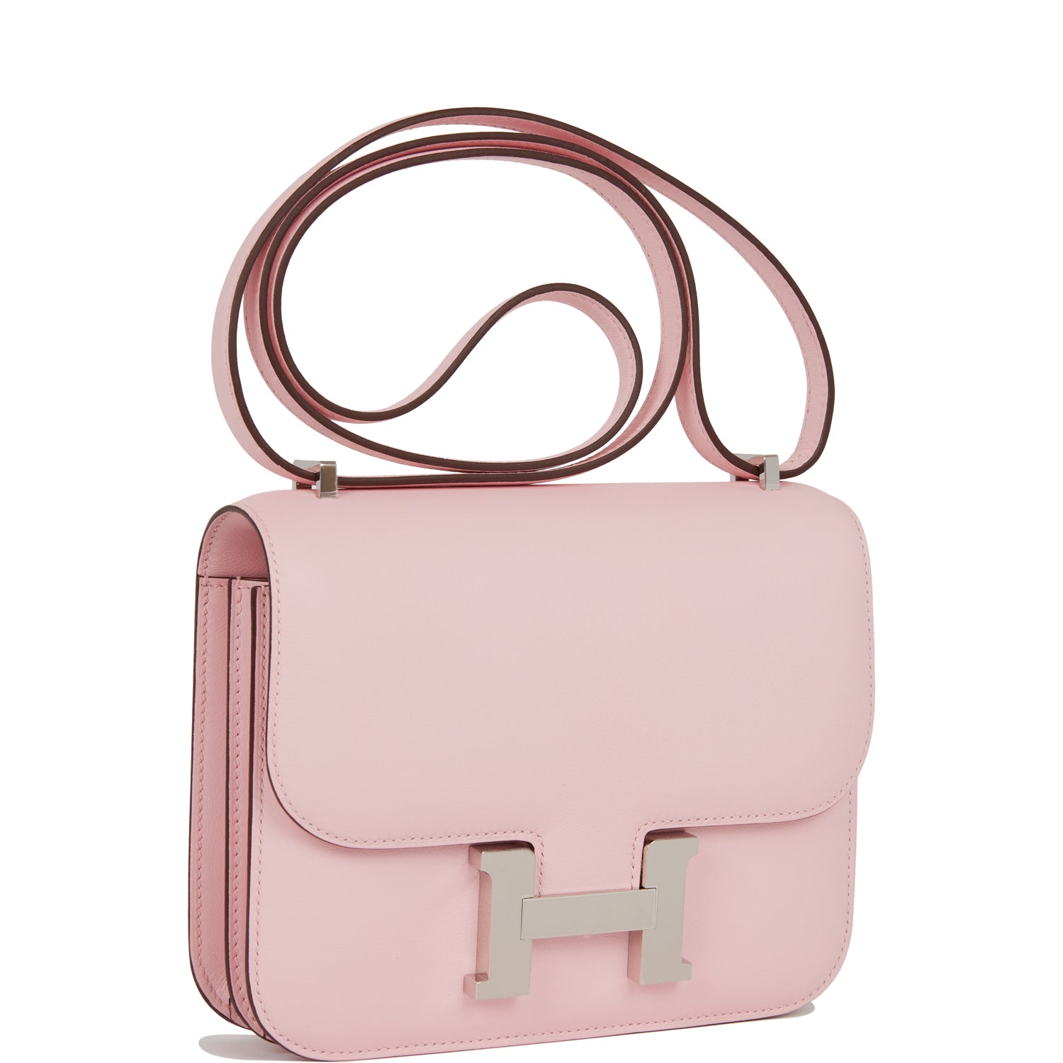 Hermes Constance 18 Rose Sakura Swift Palladium Hardware - FrasersFashion