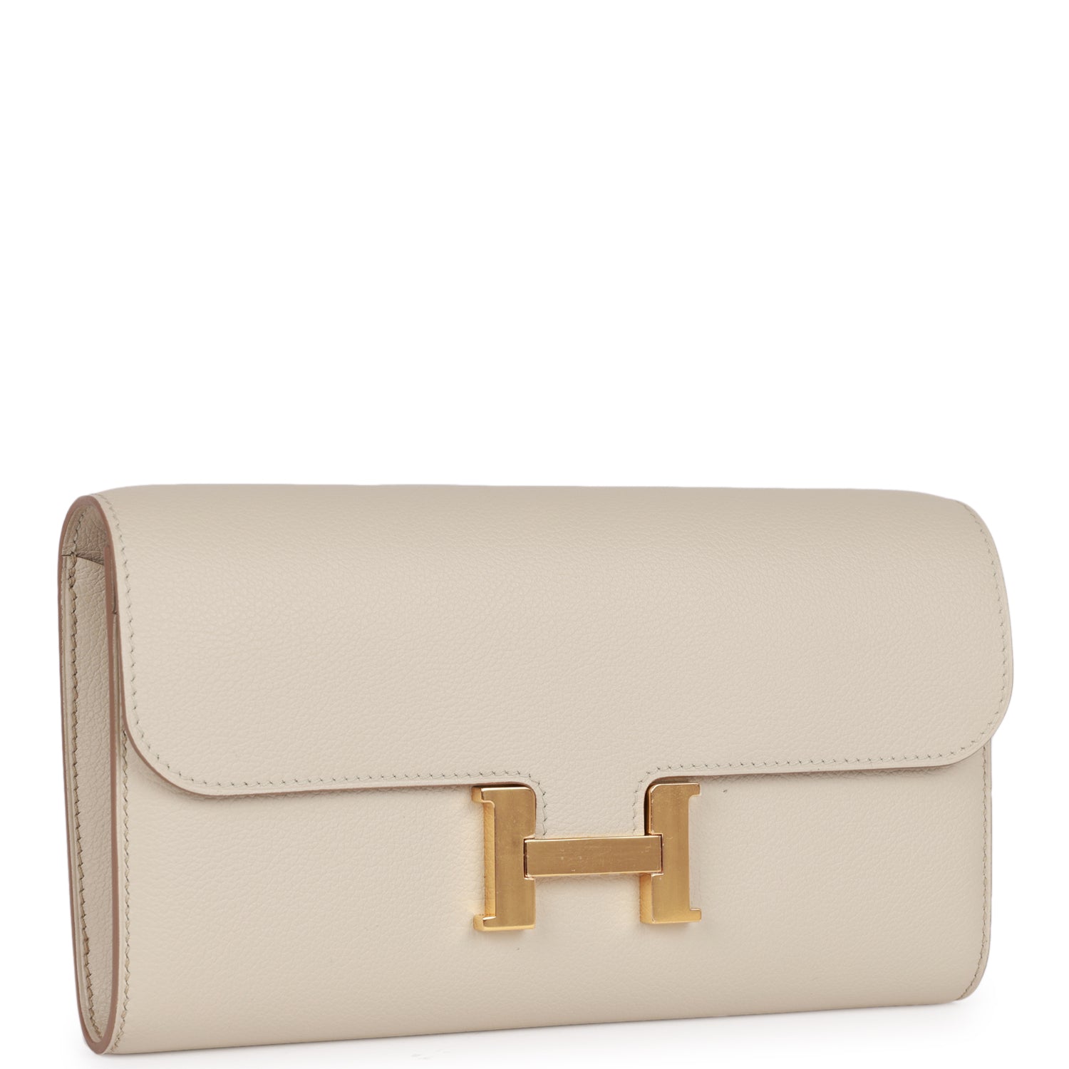 Hermes Constance Wallet To Go Beton Evercolor Gold Hardware - FrasersFashion