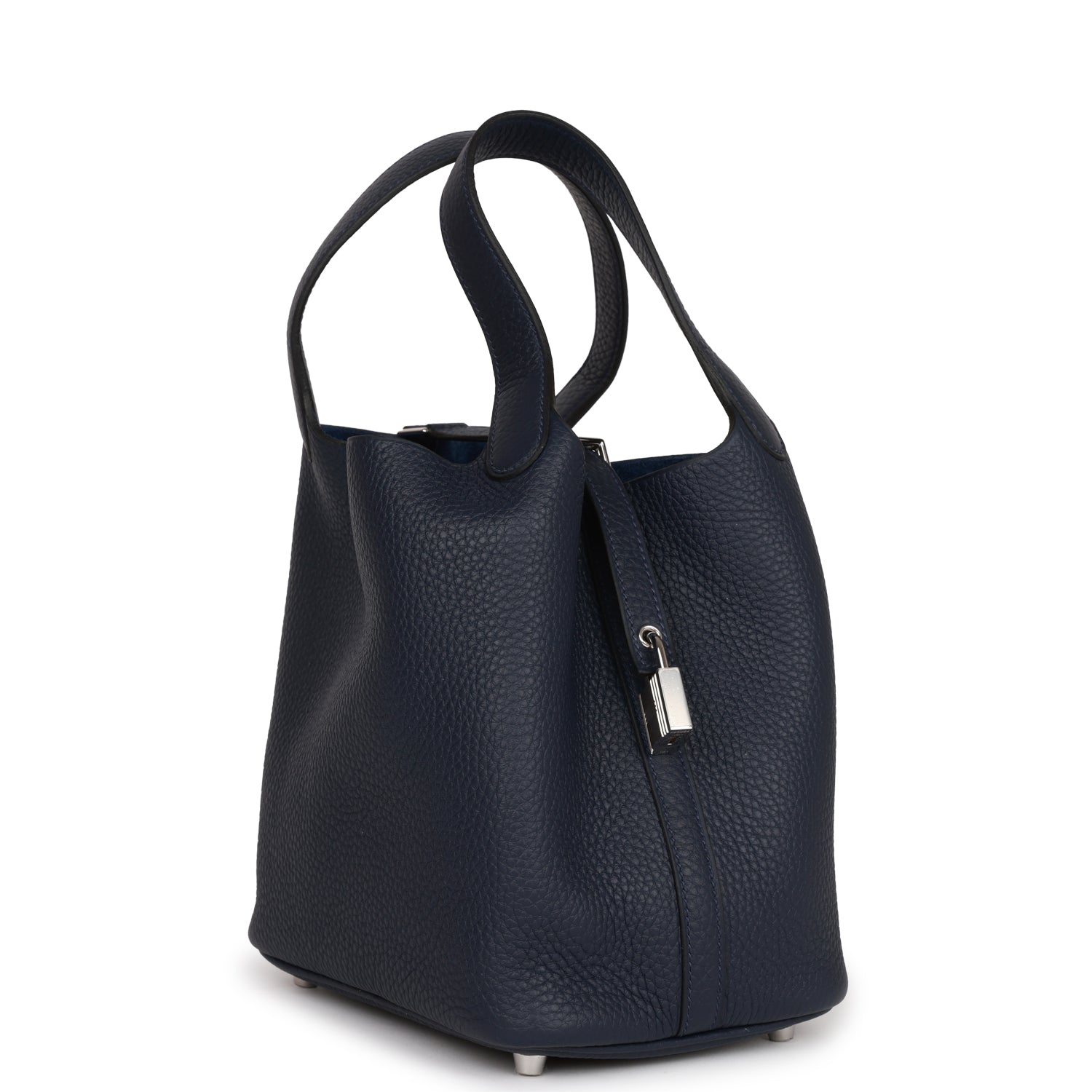 Hermes Picotin Lock 18 Bleu Nuit Clemence Palladium Hardware - FrasersFashion