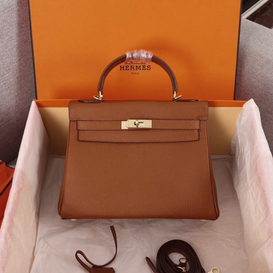 Hermes Kelly 28 （brown） - FrasersFashion
