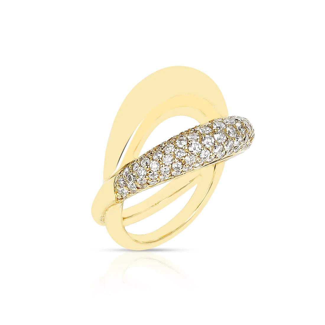Crossover Mauboussin Diamond Ring, 18K Yellow