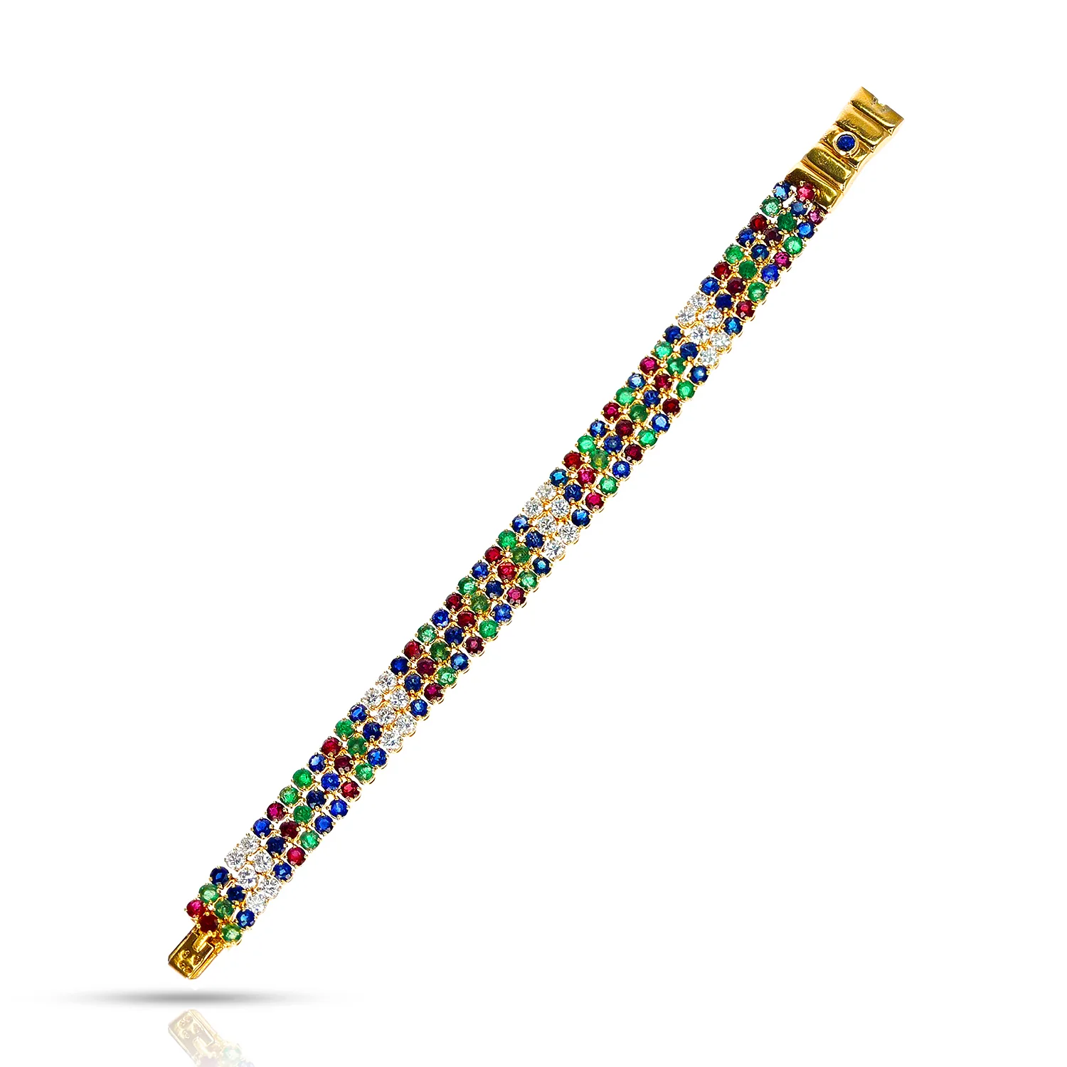 Paris M. G��rard and Andr�� Vassort Diamond, Ruby, Emerald and Sapphire Bracelet