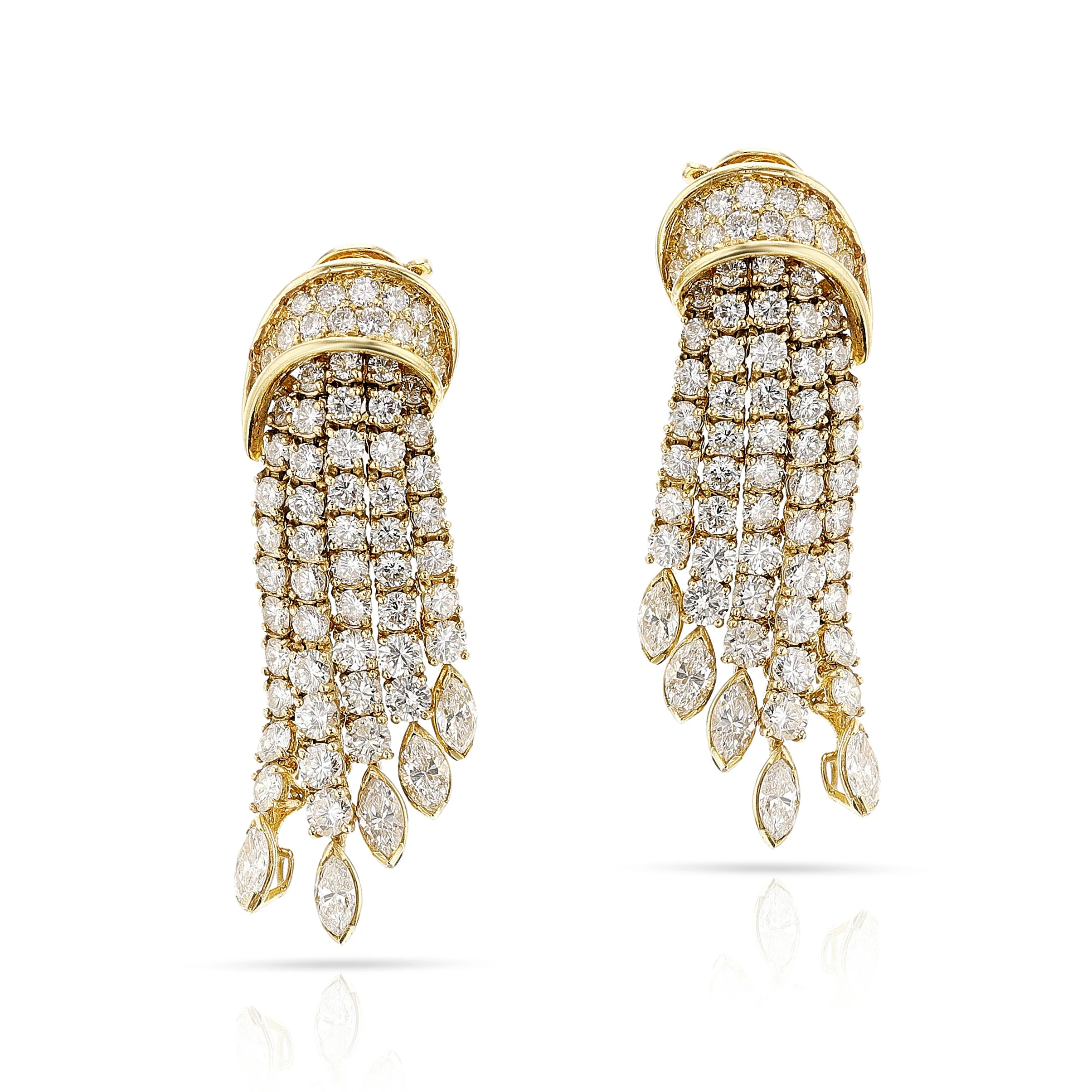 Fred Paris Diamond Dangling Earrings, 18k