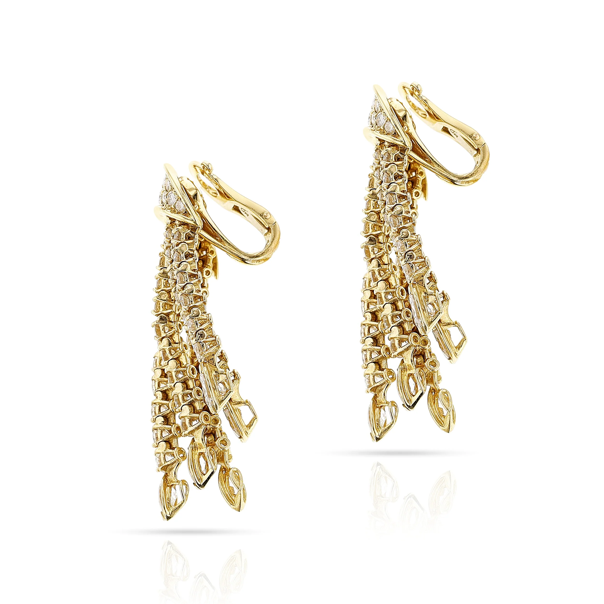 Fred Paris Diamond Dangling Earrings, 18k