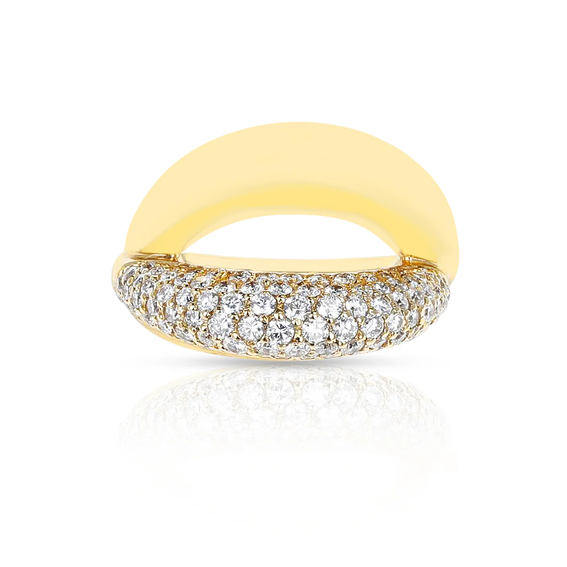 Crossover Mauboussin Diamond Ring, 18K Yellow