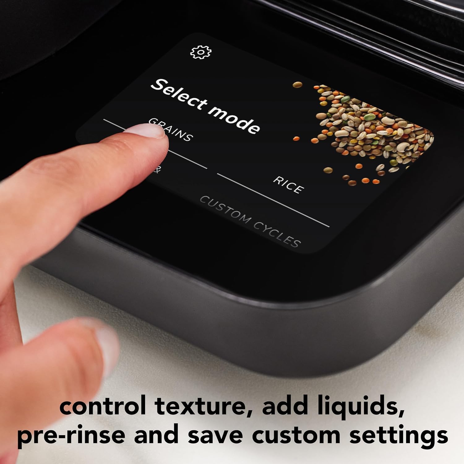 KitchenAid Grain and Rice Cooker 8 Cup with Integrated Scale and Delayed Cook, KGC3155BM