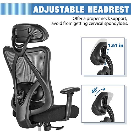 SUNNOW Ergonomic Office Chair, Mesh Computer Desk Chair , High Back Executive Task Chair