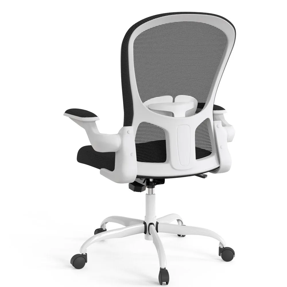 Silybon Ergonomic Office Chair, Comfort Home Office Task Chair with Flip-Up Arms and Adjustable Height