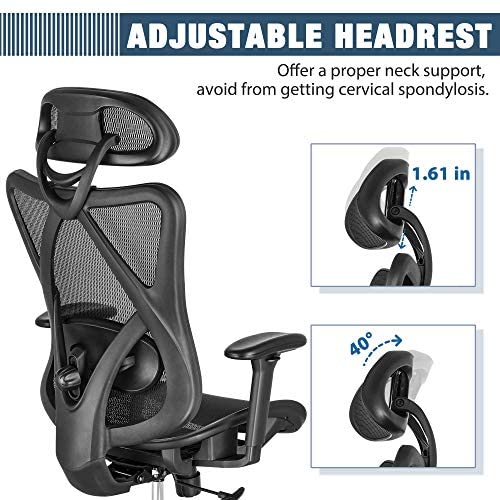 SUNNOW Ergonomic Office Chair, Mesh Computer Desk Chair , High Back Executive Task Chair