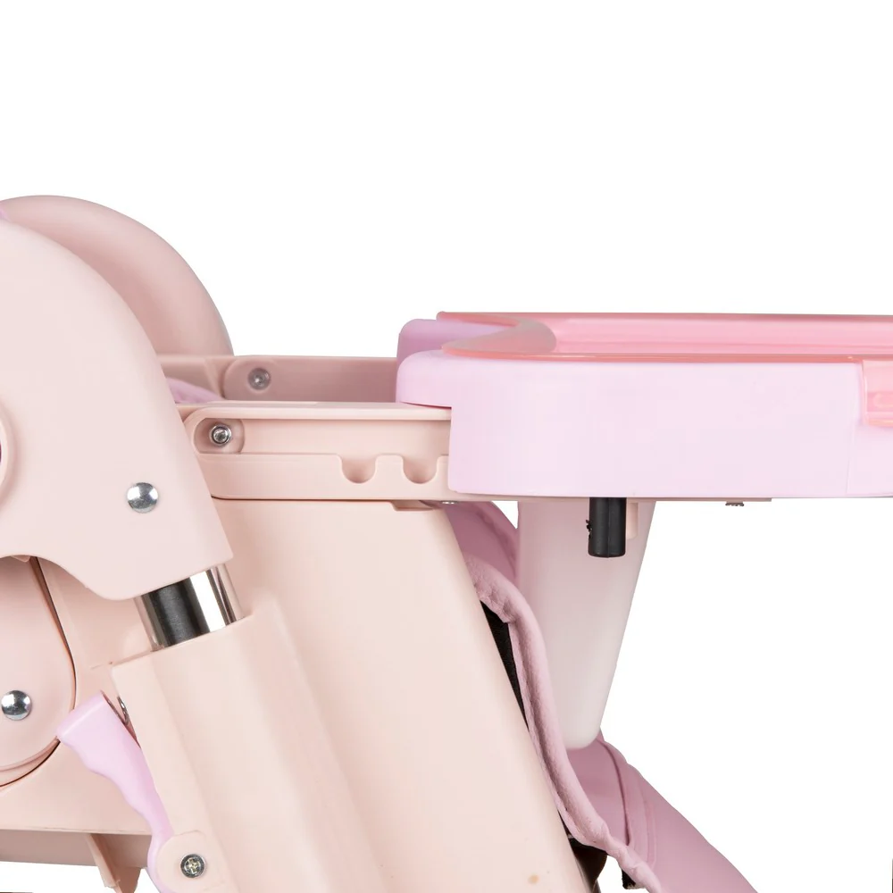 KEANO Baby High Chair, Green/Pink/Beige