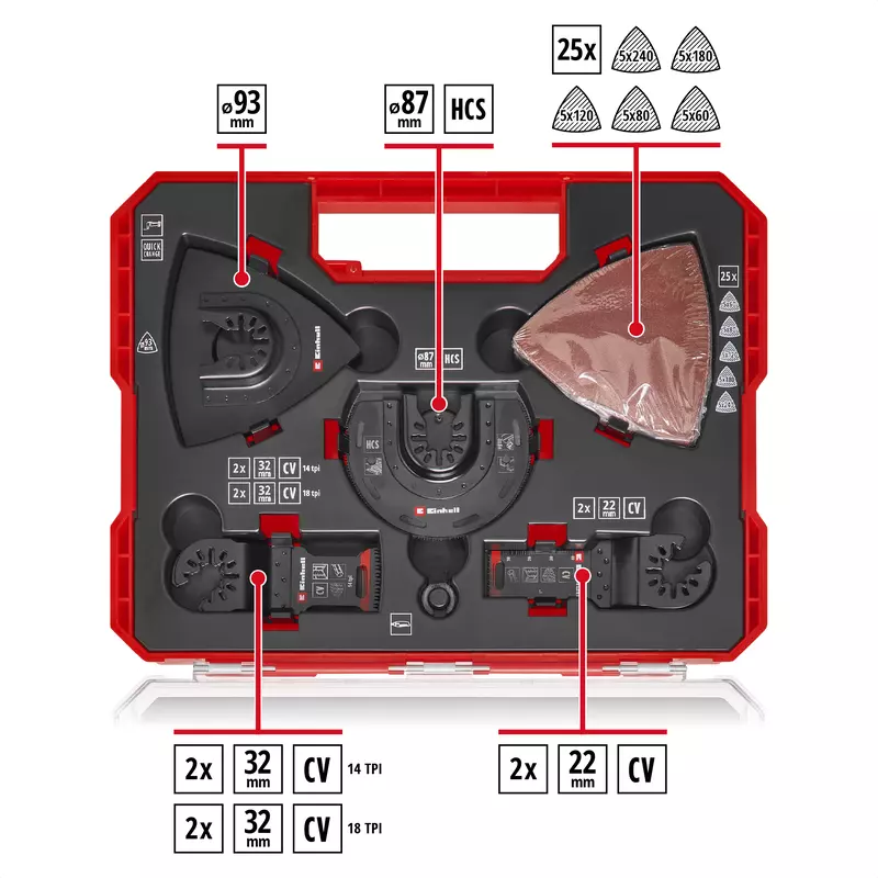 Einhell OMT Accessory sets XLPLUS-CASE OMT 35tlg. Wood