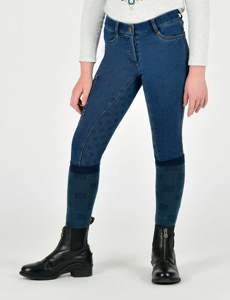 Kids Shona Denim Full Seat Breeches