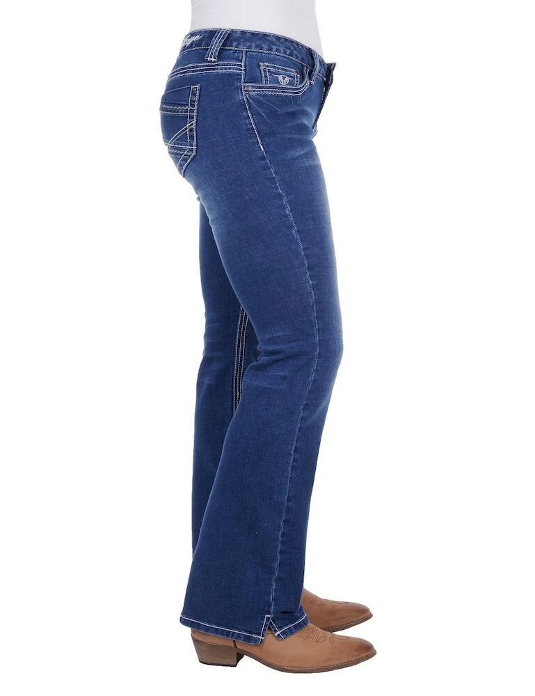 Womens Dahlia Boot Cut Jeans 36 Leg