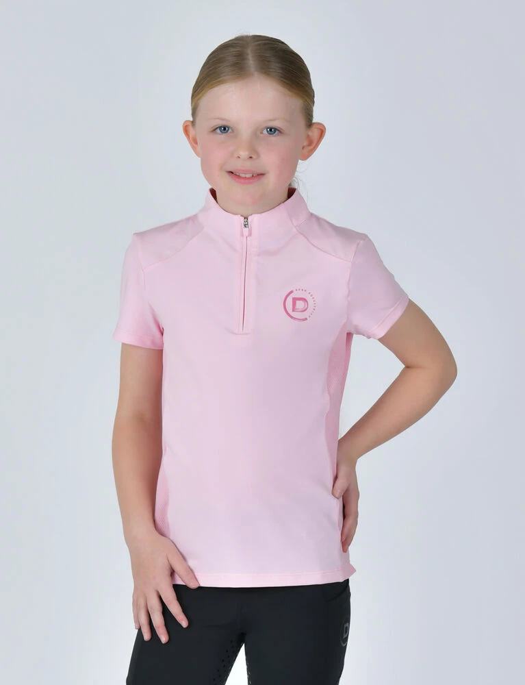 Kids 1\/4 Zip Short Sleeve Top