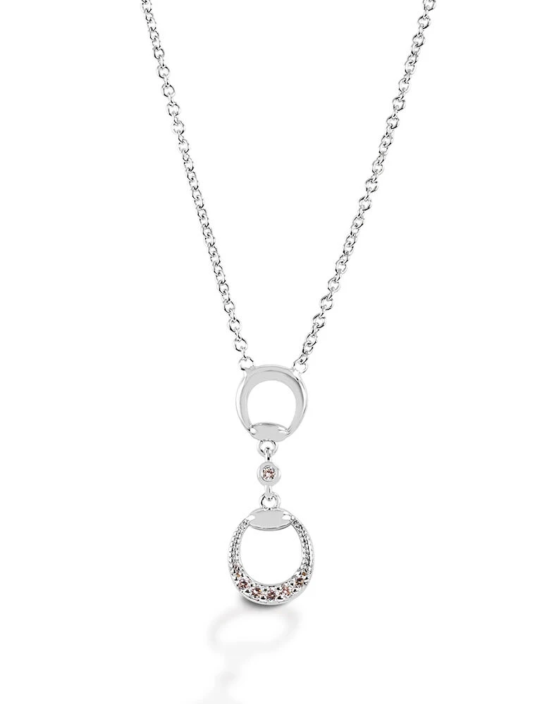 Sterling Silver Eggbutt Bit Necklace