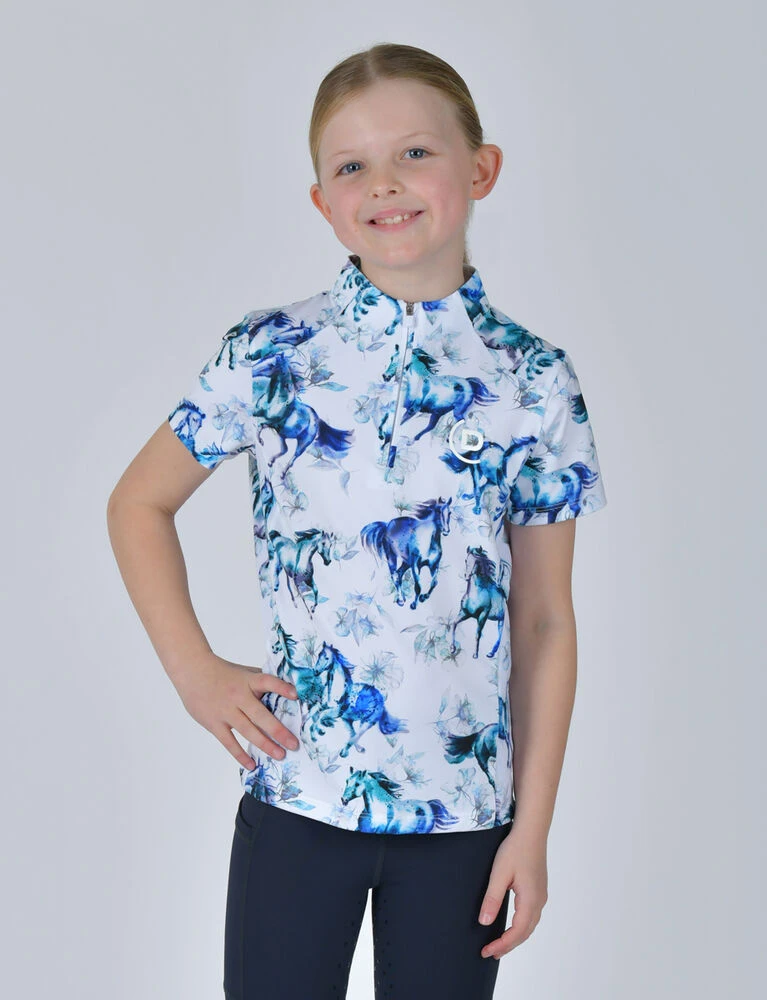 Kids 1\/4 Zip Short Sleeve Top