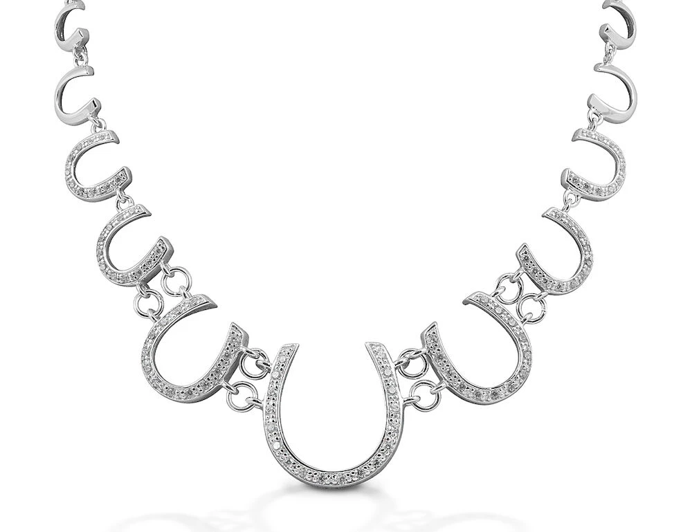 Sterling Silver Multi Horseshoe Necklace