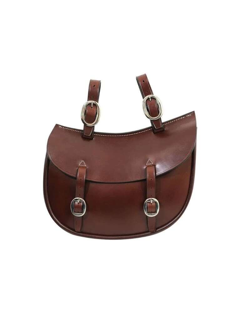 Leather Oval Saddle Bag