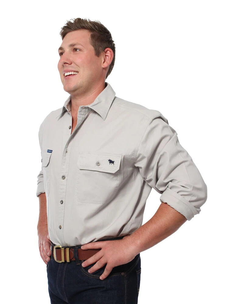 King River Mens Full Button Workshirt