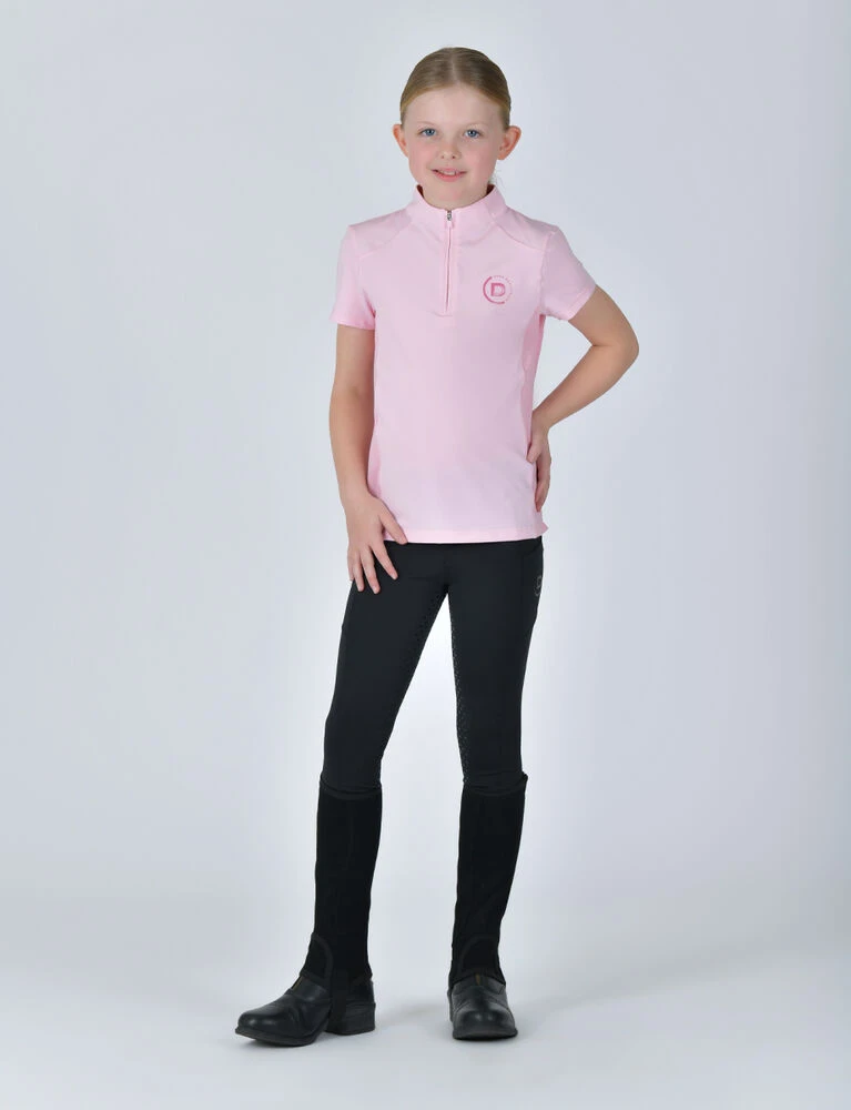 Kids 1\/4 Zip Short Sleeve Top