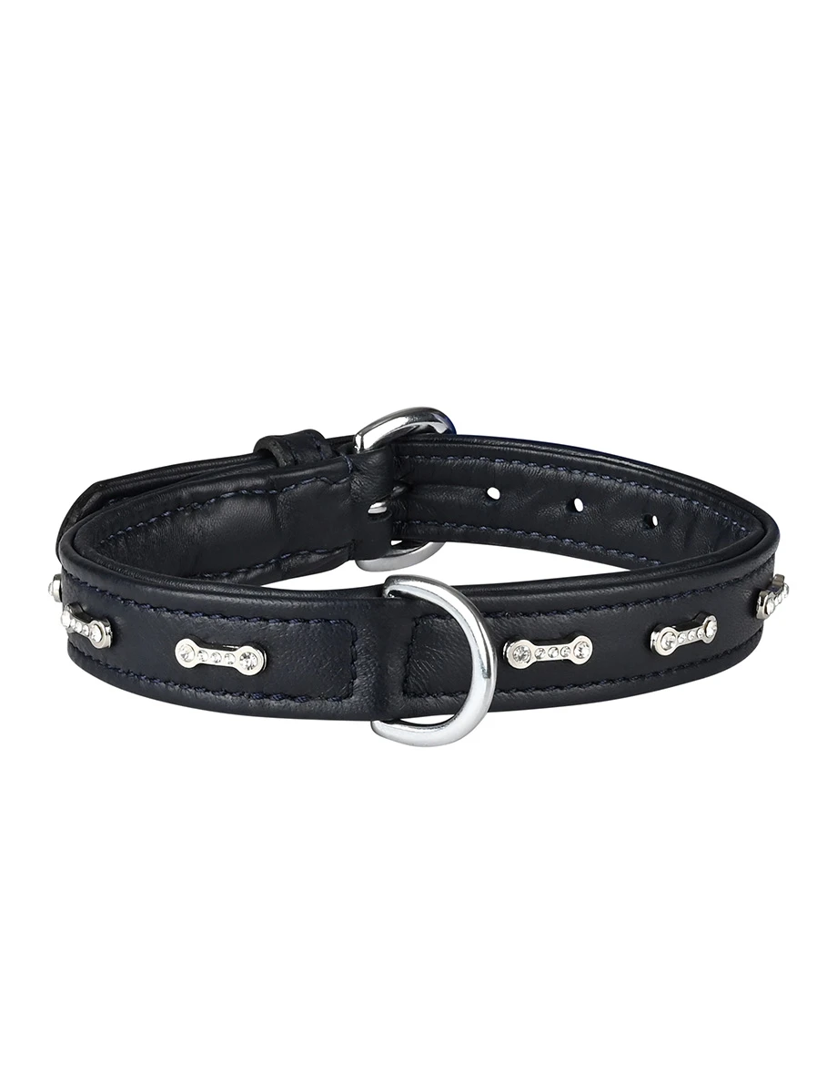 Soft Leather Bones Collar