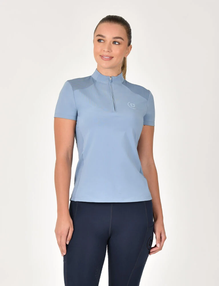 1\/4 Zip Breathable Short Sleeve Top