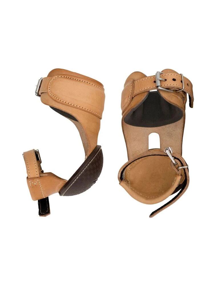 Leahter Buckle Skid Boots