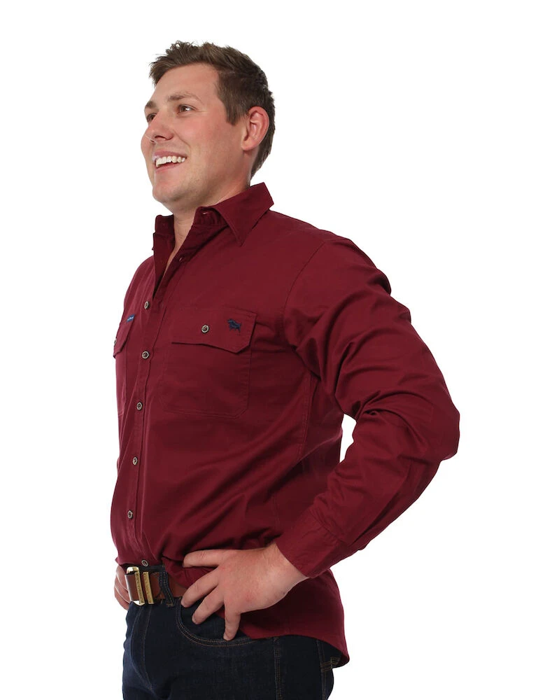 King River Mens Full Button Workshirt