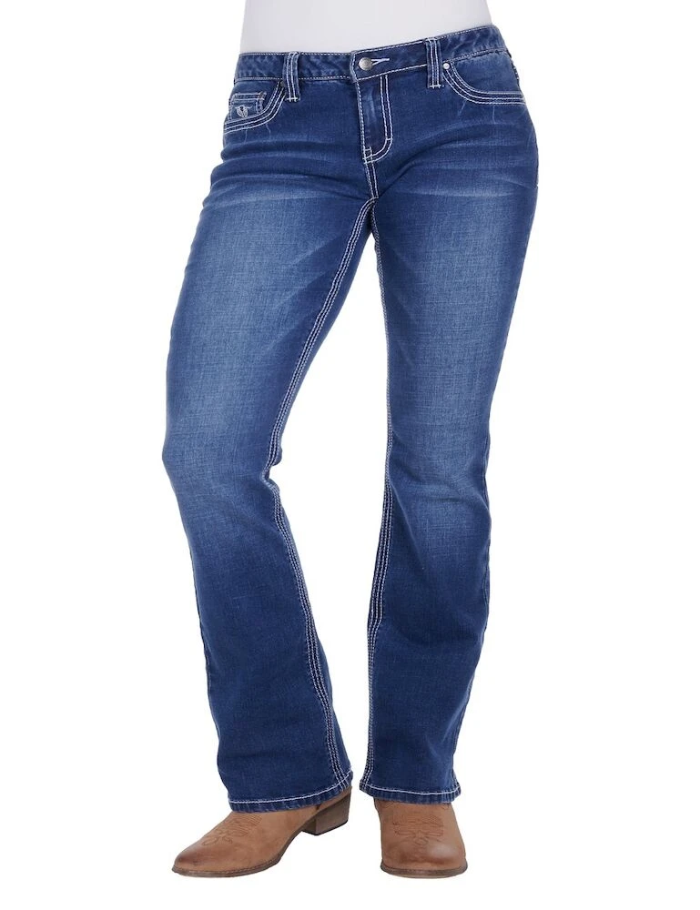 Womens Dahlia Boot Cut Jeans 36 Leg