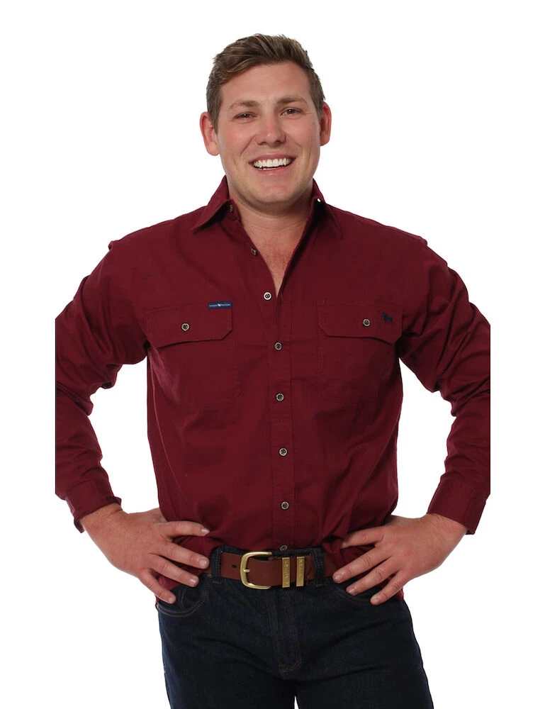 King River Mens Full Button Workshirt