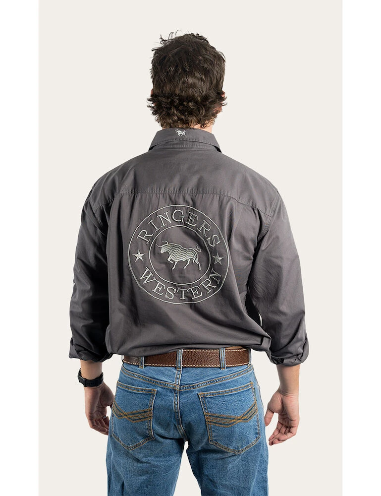 Hawkeye Mens Full Button Work Shirt