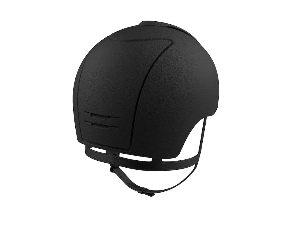 Cromo Jockey Textured Helmet With Chrome Frame