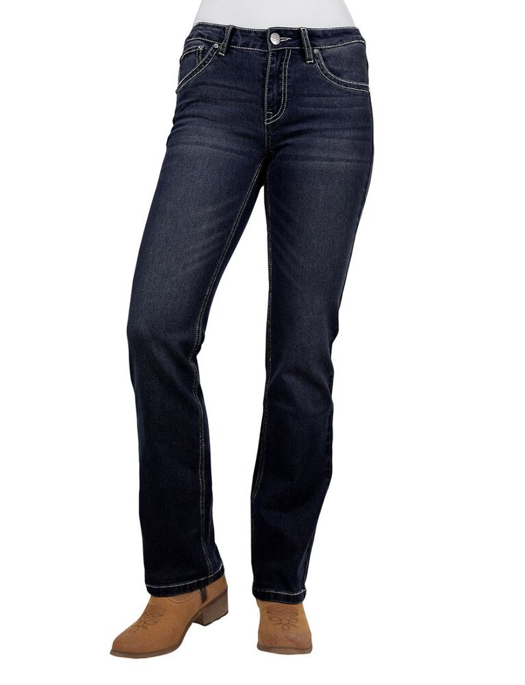 Womens Kim Hi Rise Boot Cut Jean 34L
