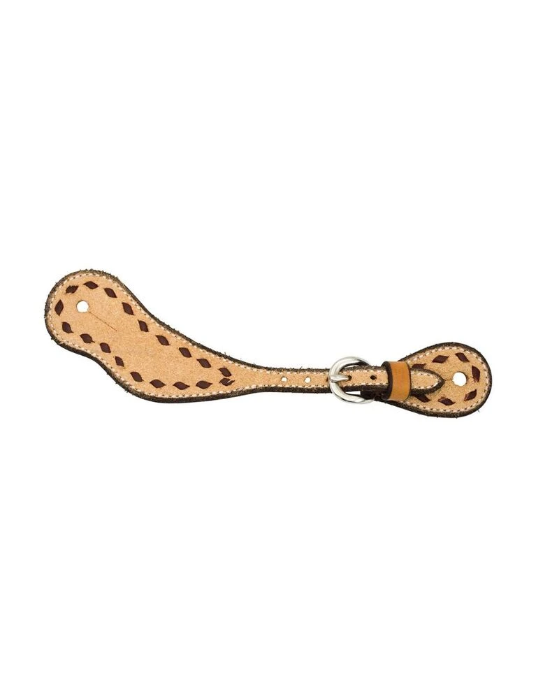 Roughout Buckstitched Spur Straps
