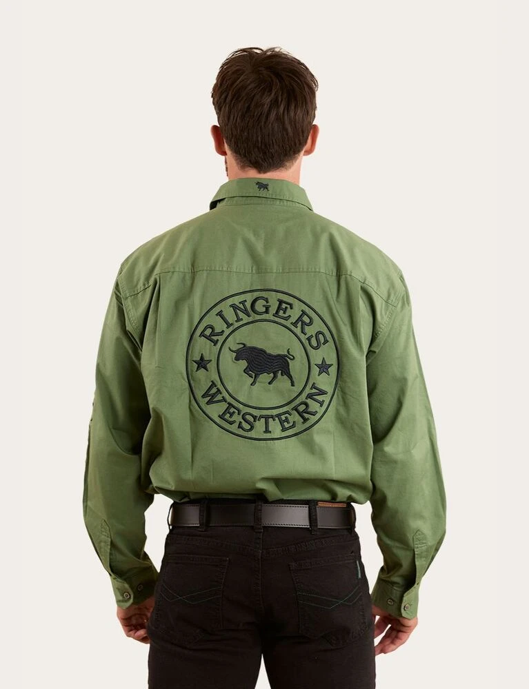 Hawkeye Mens Full Button Work Shirt