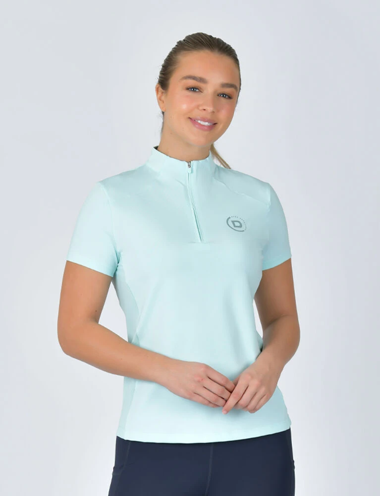 1\/4 Zip Breathable Short Sleeve Top