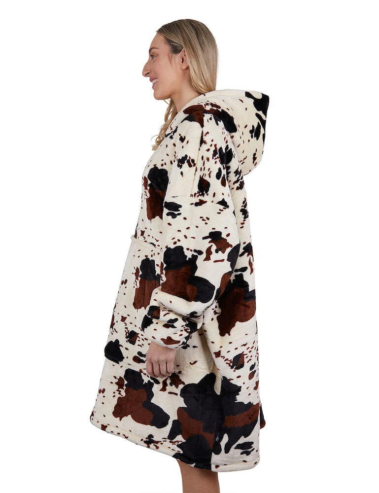 Pw Cow Print Snuggle Hoodie