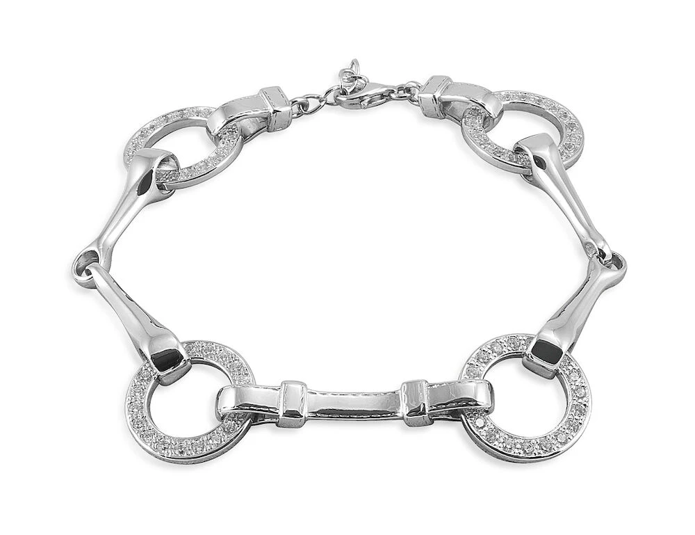 Sterling Silver Snaffle Bit Bracelet