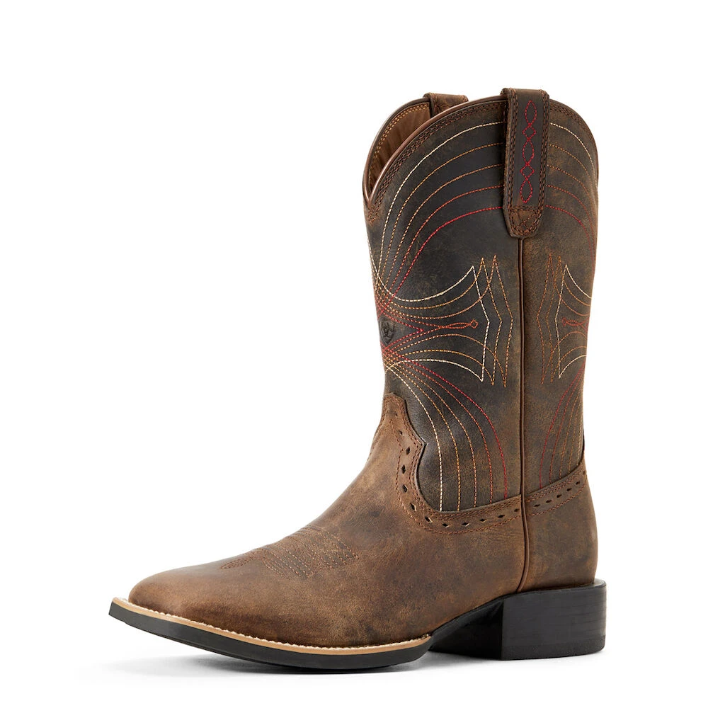 Mens Sport Wide Square Toe Boots