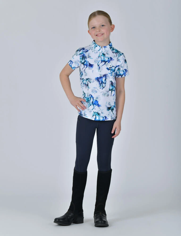 Kids 1\/4 Zip Short Sleeve Top