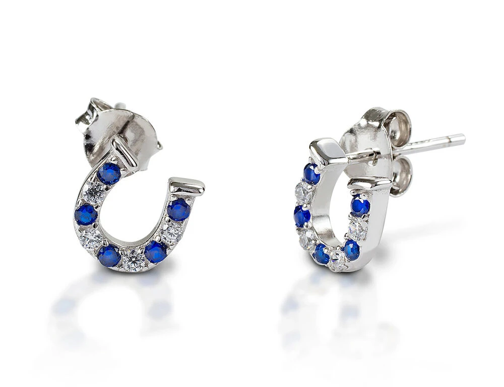 Sterling Silver Horseshoe Stud Earrings