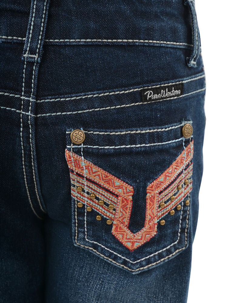 Girls Aztec Bootcut Jeans