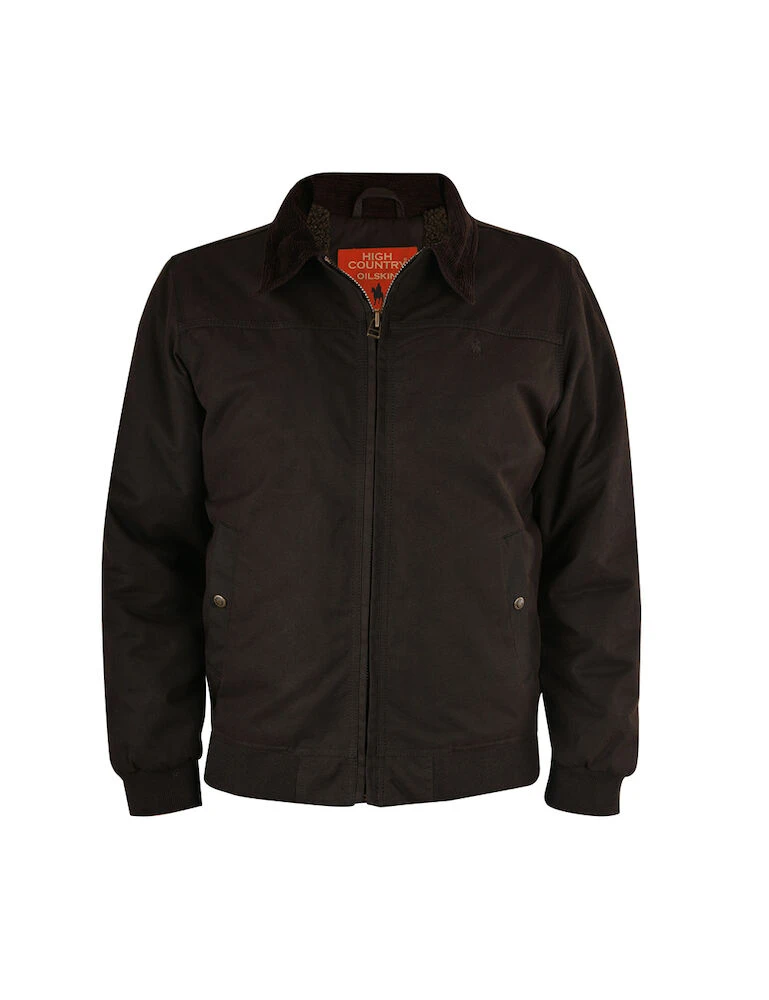 Mens Oilskin Bomber Jacket