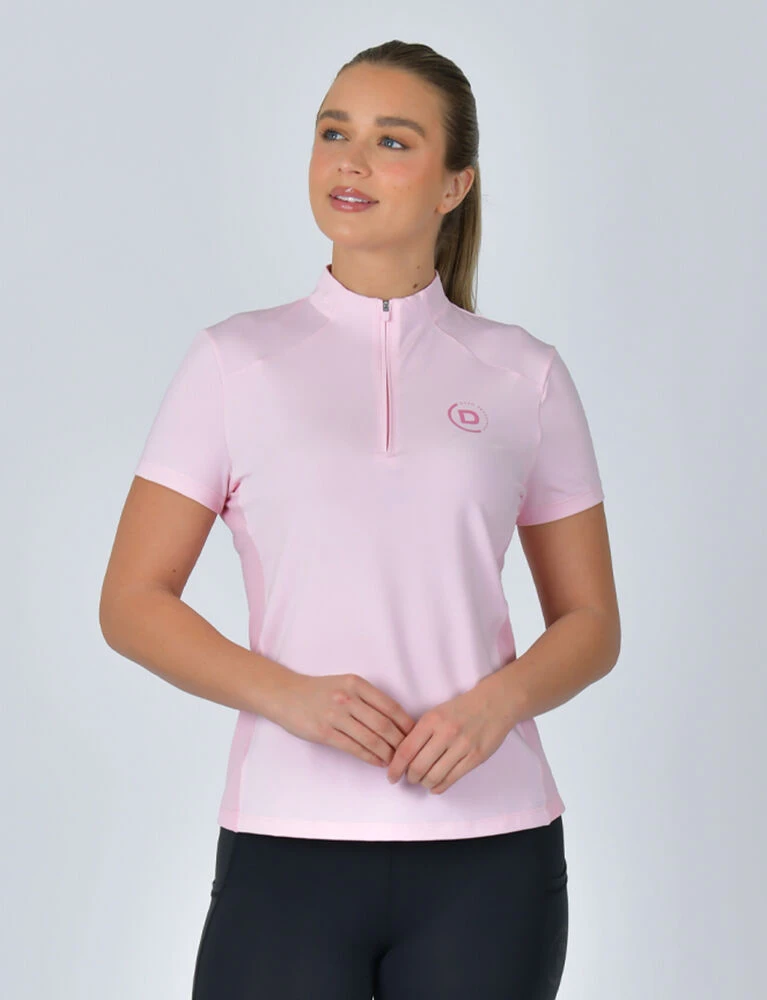 1\/4 Zip Breathable Short Sleeve Top