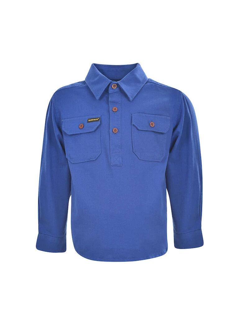 Kids Print Half Placket L\/S Shirt