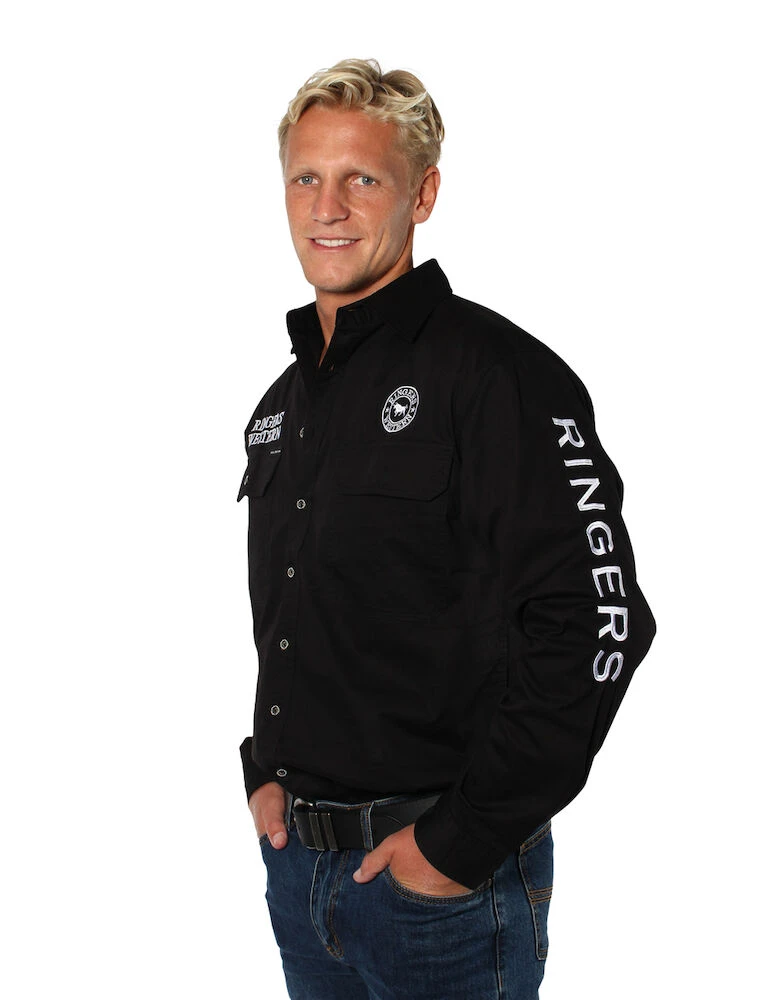 Hawkeye Mens Full Button Work Shirt