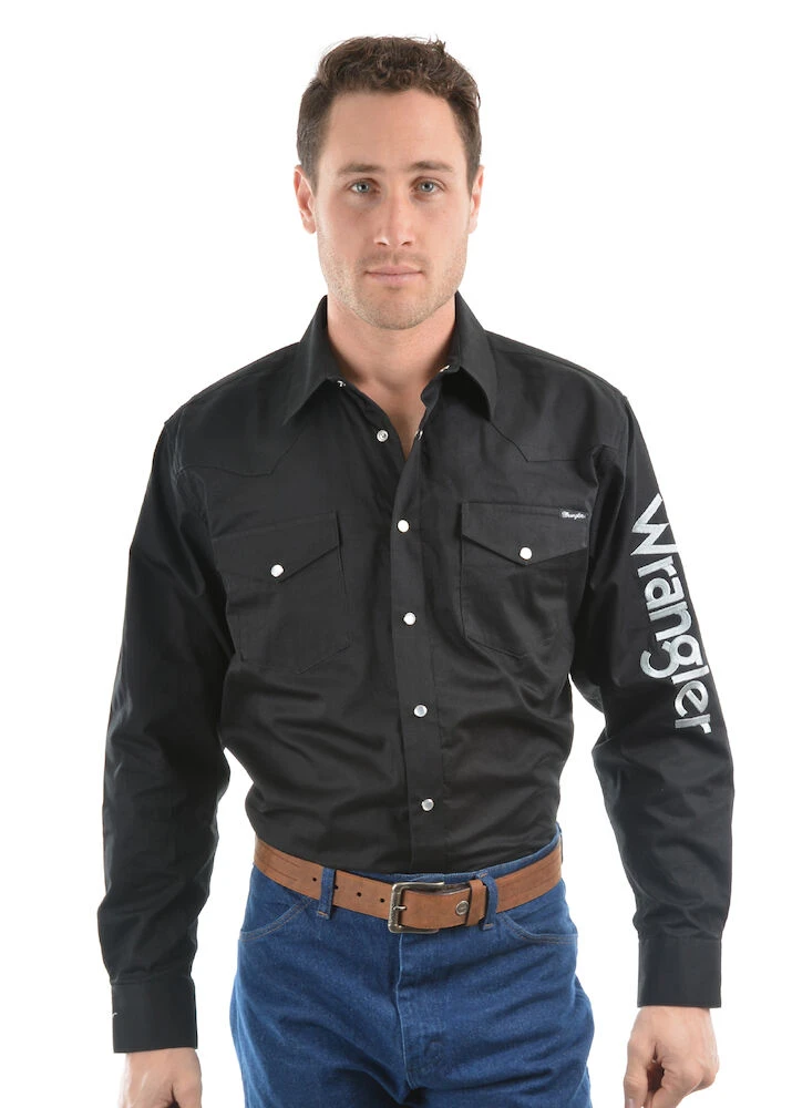 Mens Logo Rodeo Long Sleeve Drill Shirt