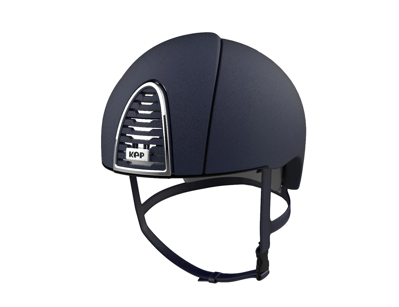 Cromo Jockey Textured Helmet With Chrome Frame
