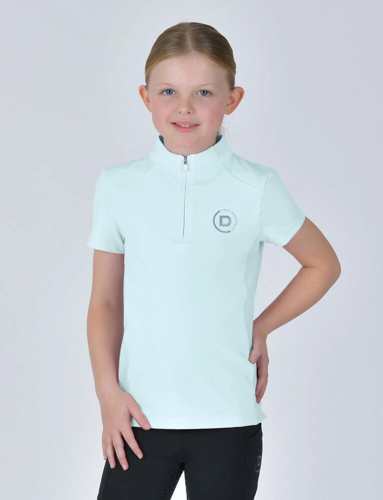 Kids 1\/4 Zip Short Sleeve Top