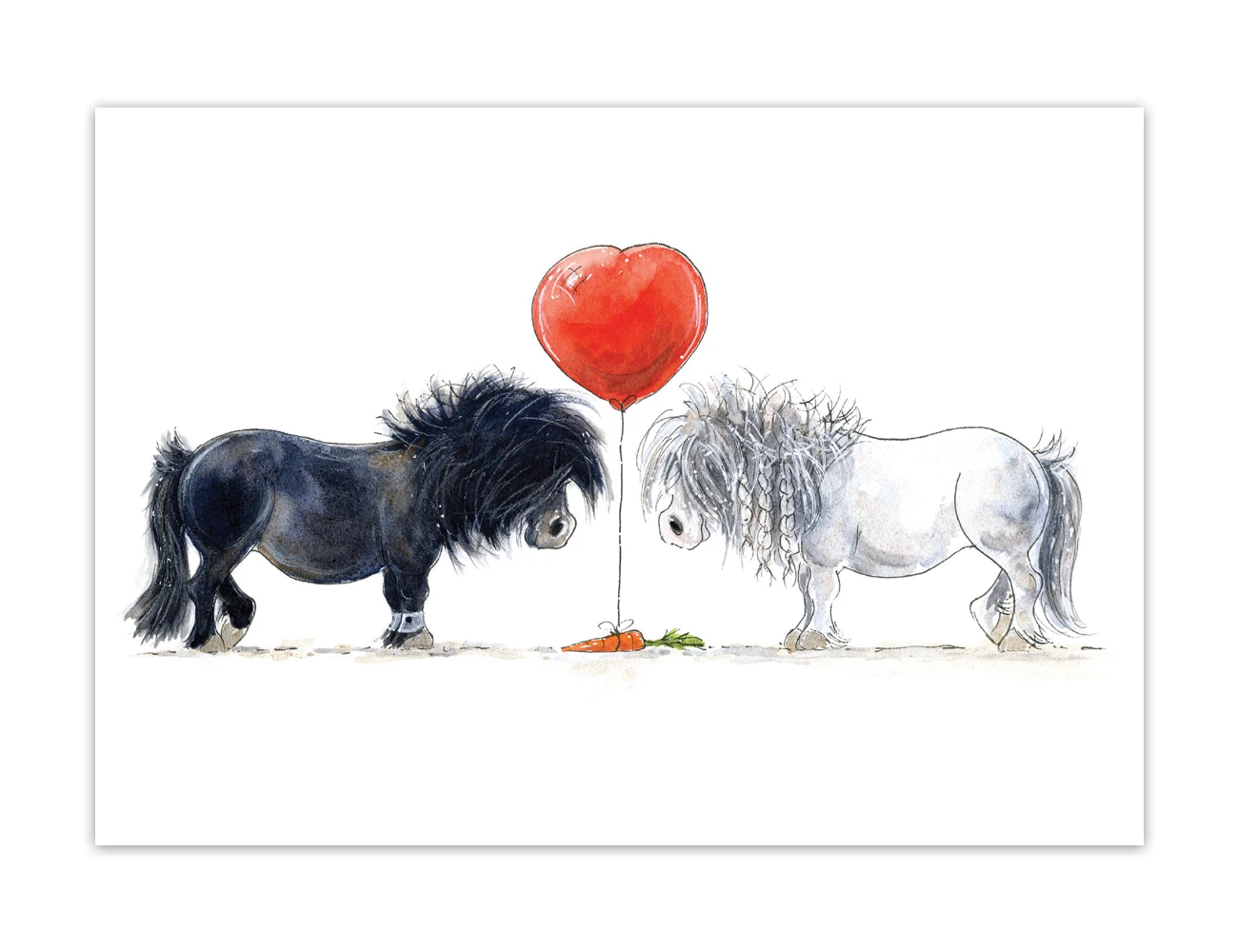 One Heart Blank Greeting Card